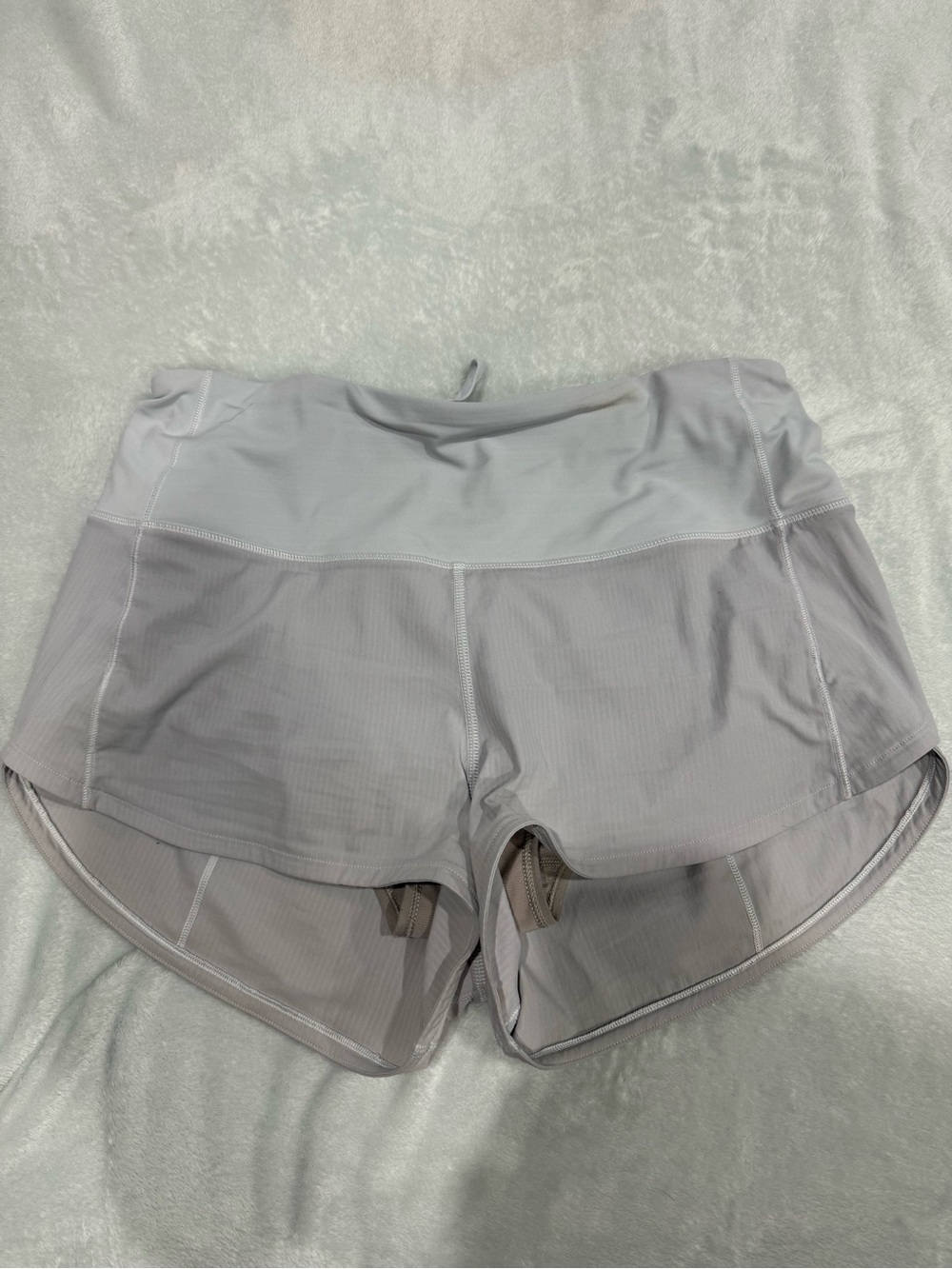 lululemon athletica Light Gray/Taupe High-Rise Running Shorts